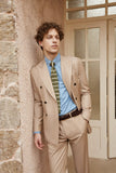 Camel Double-Breasted Blazer Camel Double-Breasted Blazer