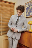 Light Grey Check Two Piece Suit Light Grey Check Two Piece Suit