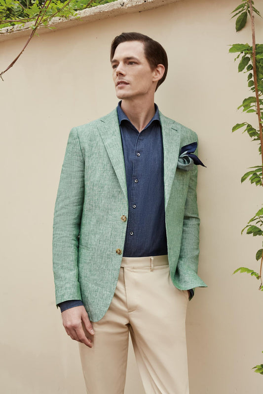 Mint Linen Breeze Blazer