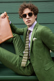 Olive Green Linen Wedding Suit Olive Green Linen Wedding Suit