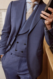 Sophisticated Navy Three-Piece Wool Suit Sophisticated Navy Three-Piece Wool Suit