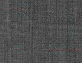Classic Grey Double-Breasted Windowpane Suit Classic Grey Double-Breasted Windowpane Suit