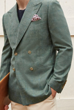 Sage Sophistication: The Refined Double-Breasted Blazer Sage Sophistication: The Refined Double-Breasted Blazer