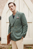 Sage Sophistication: The Refined Double-Breasted Blazer Sage Sophistication: The Refined Double-Breasted Blazer