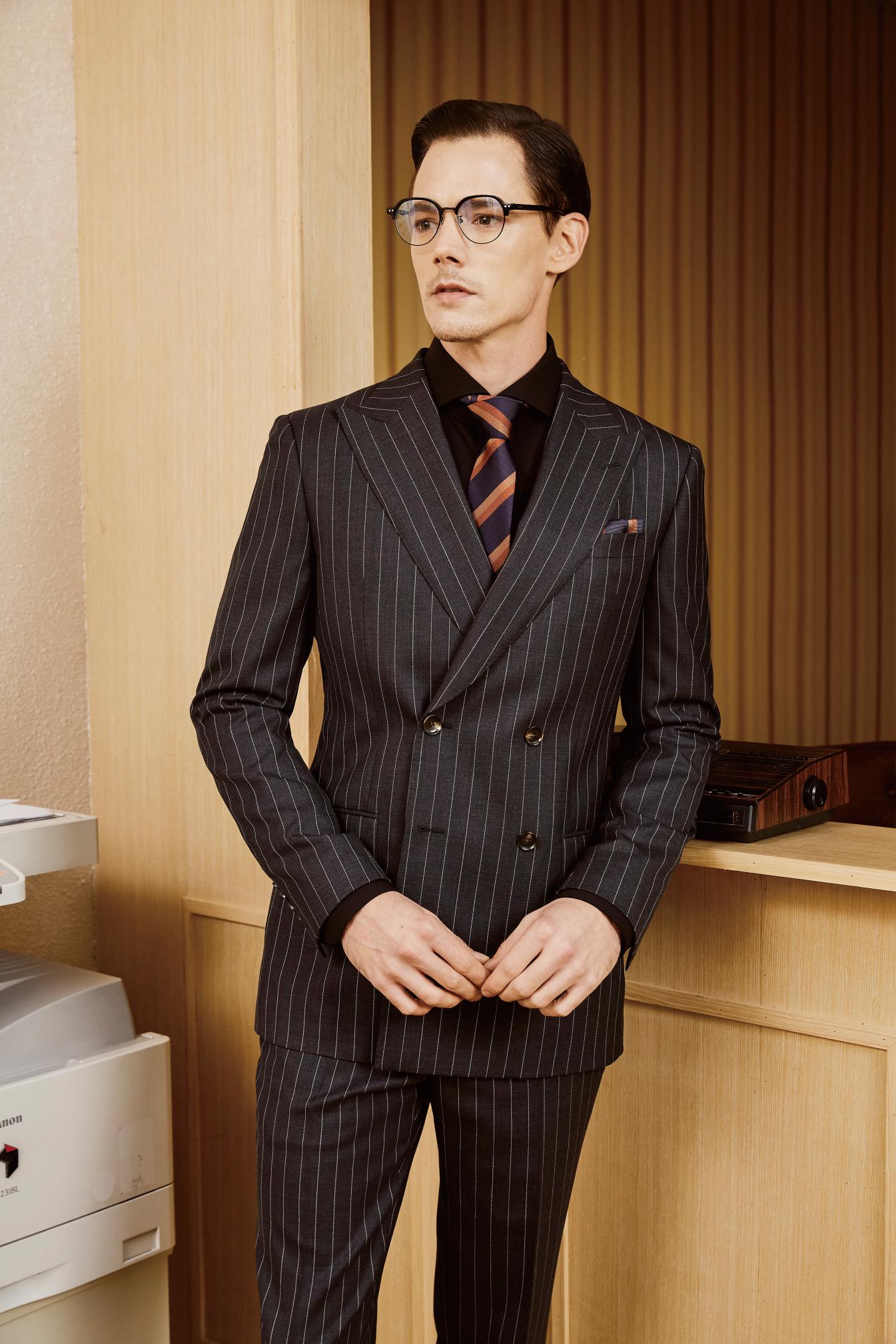 Executive Precision: The Pinstripe Power Suit Executive Precision: The Pinstripe Power Suit