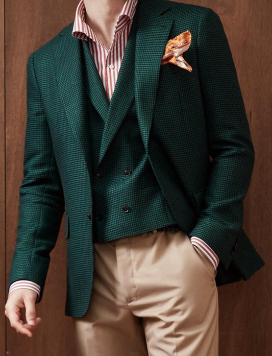Emerald Elegance: The Refined Gentleman's Blazer