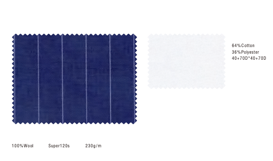 Blue Pinstripe with White Shirt