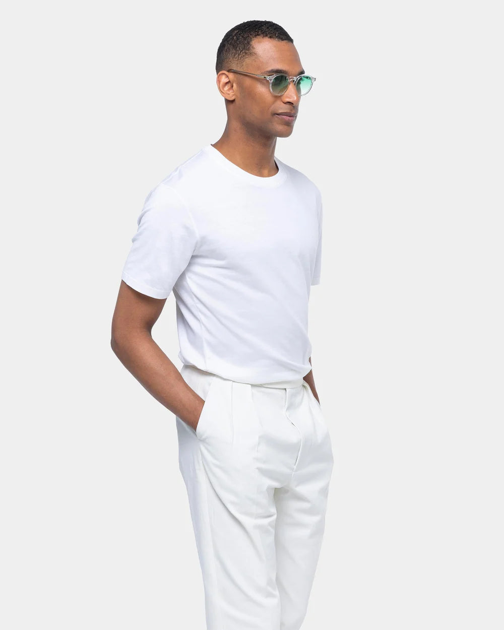 White Soft Short Sleeve T-Shirt Silk Cotton | Filatori