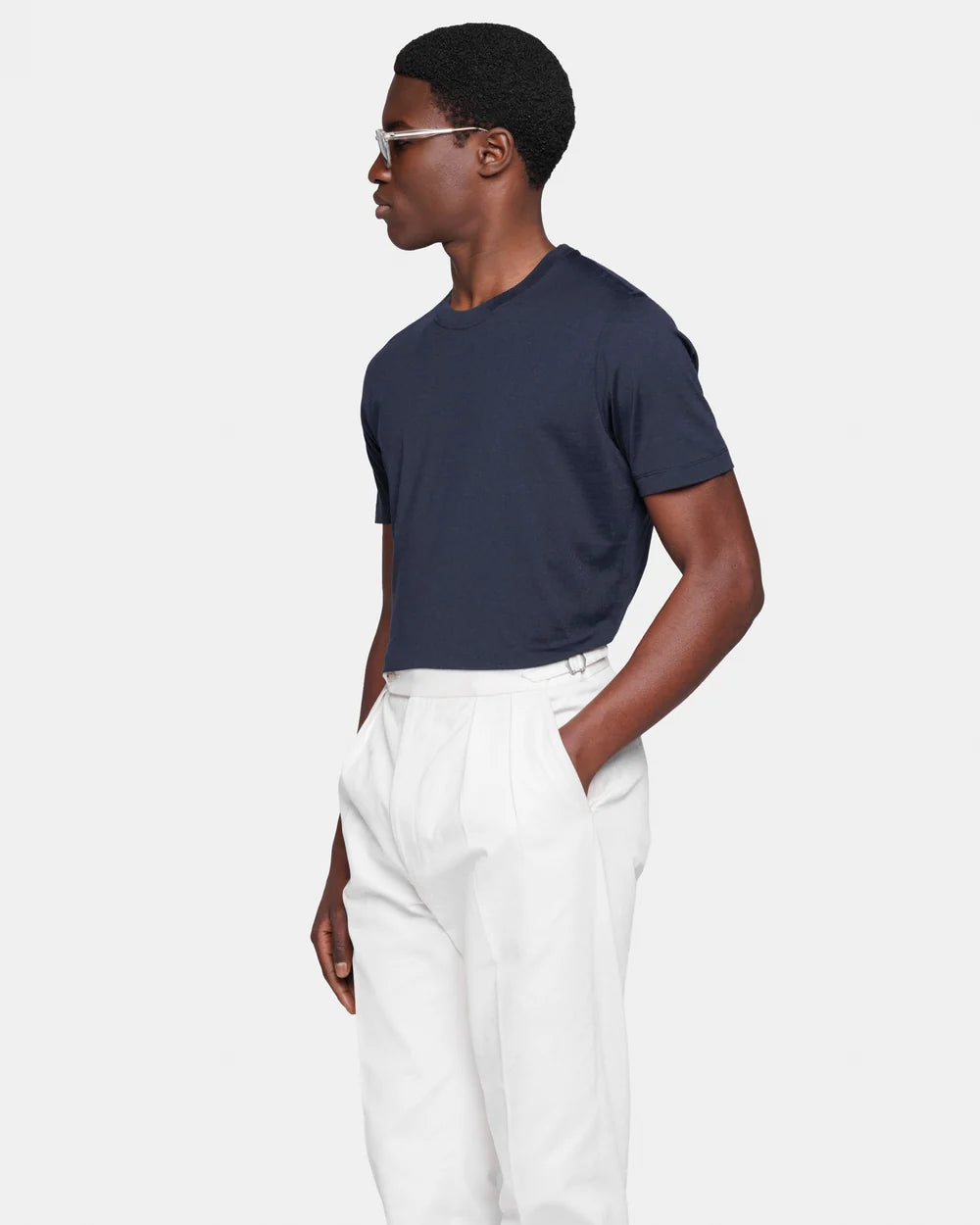 Black Soft Short Sleeve T-Shirt Silk Cotton | Filatori