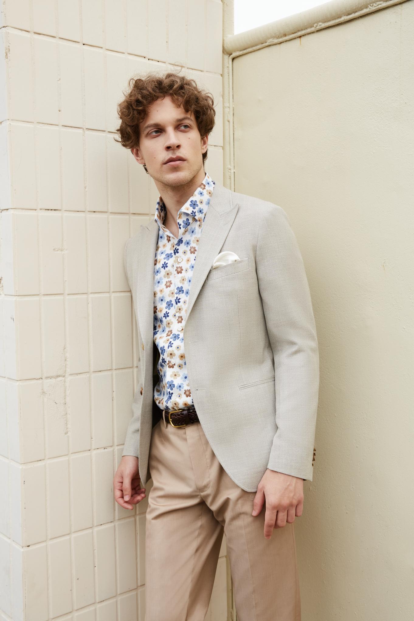 Light Beige Wool Blazer