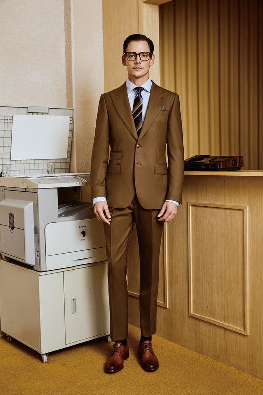 Executive Brown Wool Suit