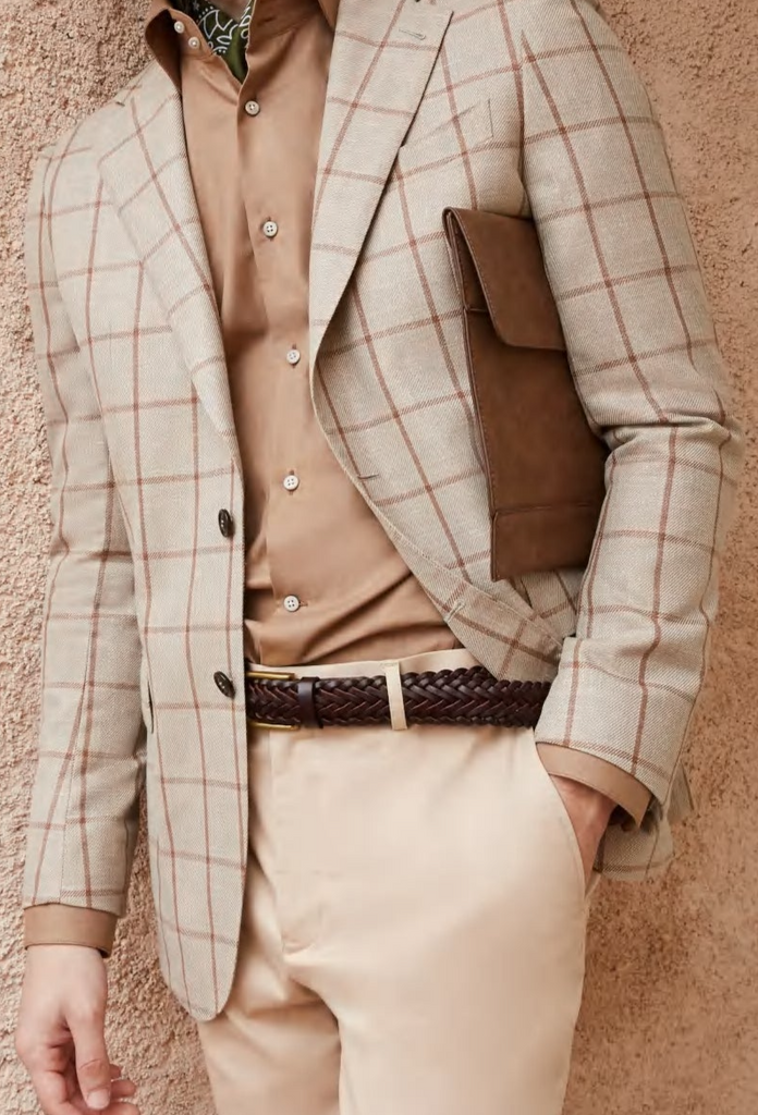 Elegant Neutrals: The Sophisticated Checkered Blazer