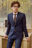 The Modern Professional's Navy Plaid Suit