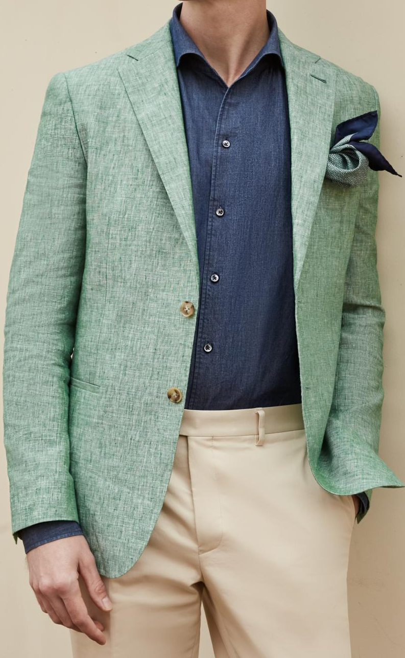 Mint Linen Breeze Blazer