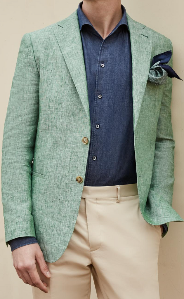 Mint Linen Breeze Blazer