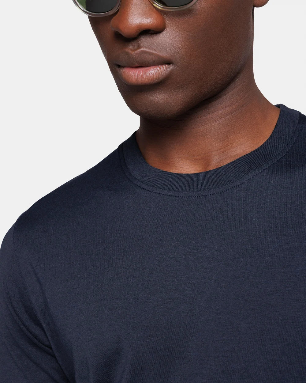 Black Soft Short Sleeve T-Shirt Silk Cotton | Filatori